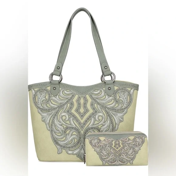 American Bling Shoulder Bags for Women Top-Handle Purse and Handbag 2 PC… - Picture 1 of 6